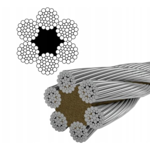 Lina Stalowa Ocynkowana WS 6 x 36 + FC - 50 mm  - 1 metr