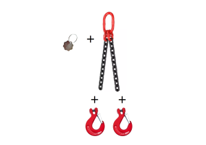 Zawiesie łańcuchowe 2-cięgnowe 2,8t z hakiem widełkowym L-1,0 m