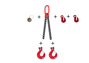 Zawiesie łańcuchowe 2-cięgnowe 4,25t z hakiem widełkowym L-3m