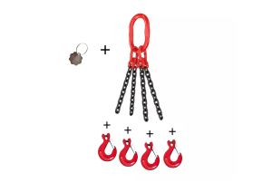Zawiesie łańcuchowe 4-cięgnowe 17t z hakiem widełkowym L-1,0m