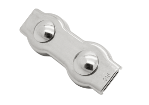 Zacisk linowy siodełkowy podwójny nierdzewny AISI rozmiar 3